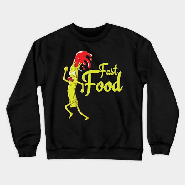 Fast Food Fries Crewneck Sweatshirt by dieEinsteiger